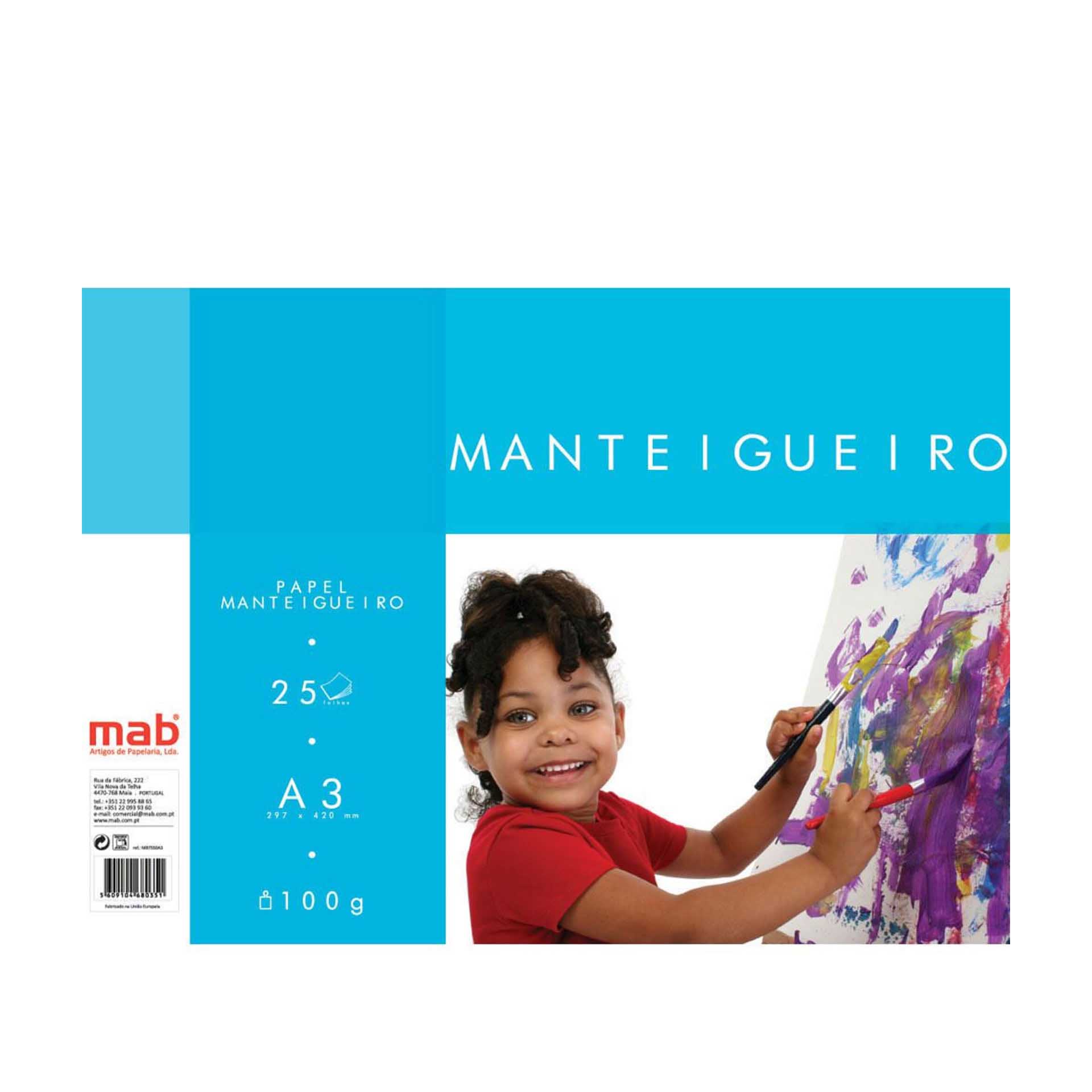Bloco 25 Folhas Papel Manteigueiro A3 100G