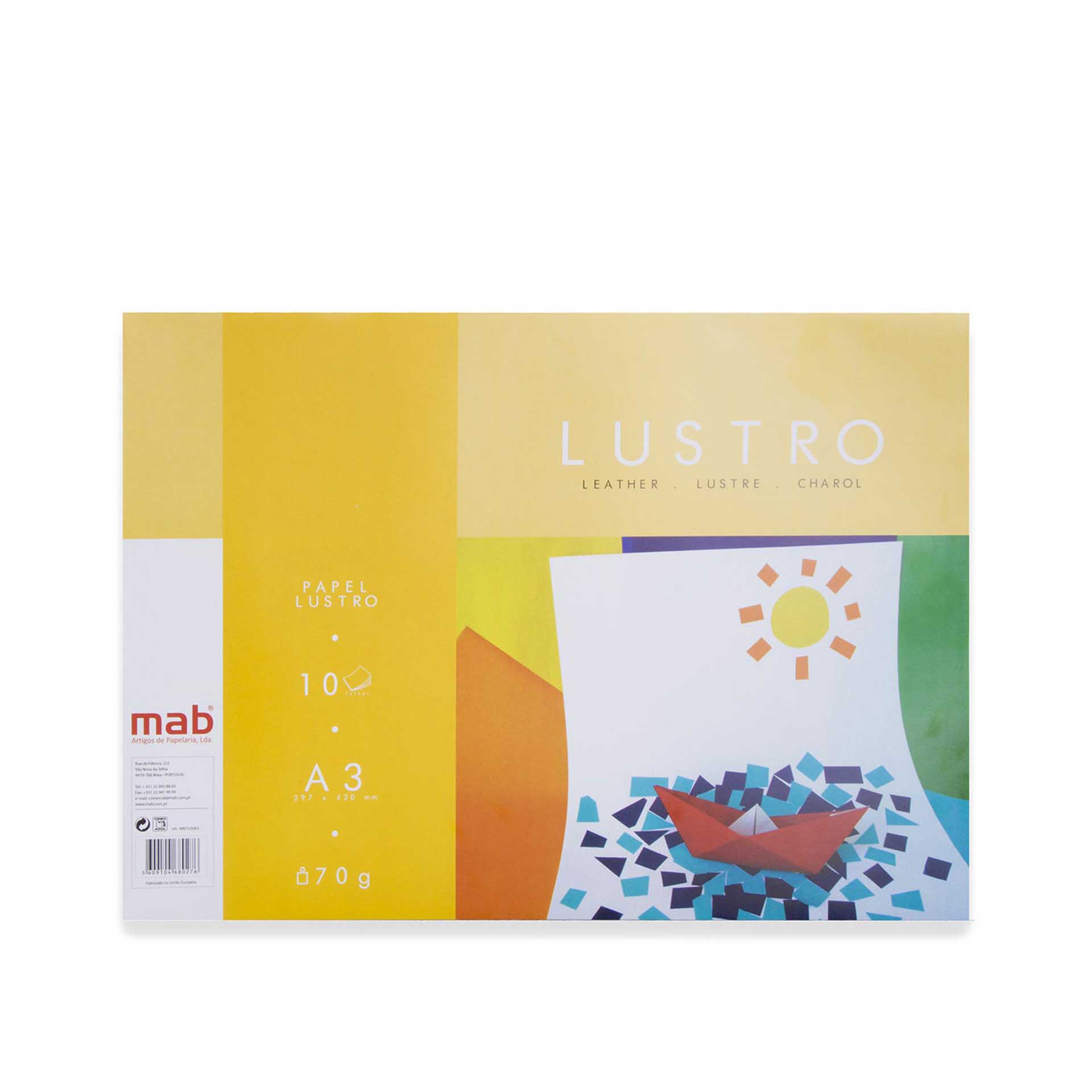 Bloco 10 Folhas Papel Lustro 70gr