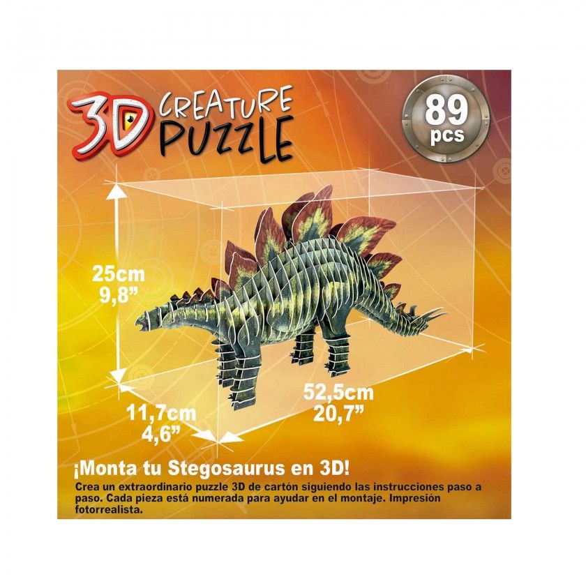 Puzzle 3D Educa Stegosaurus 89 Peças Puzzle 3D Educa Stegosaurus 89 Peças