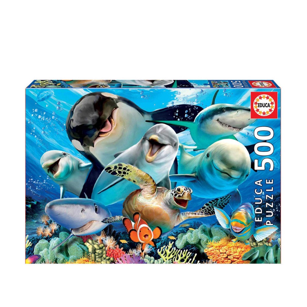 Puzzle Educa 500 Peças Selfie Debaixo Água