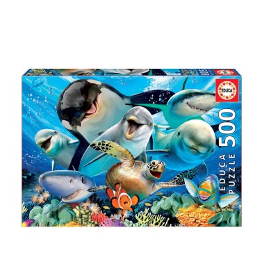 Puzzle Educa 500 Peças Selfie Debaixo Água