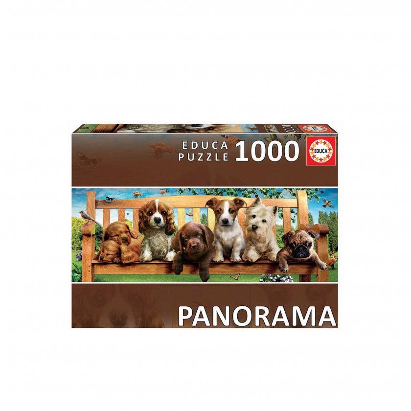 Puzzle Educa 1000 Peças Cãezinhos No Banco Puzzle Educa 1000 Peças Cãezinhos No Banco