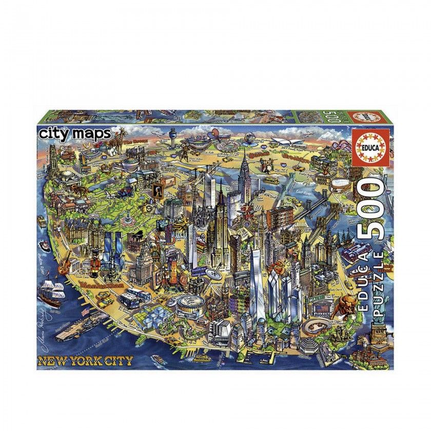 Puzzle Educa 500 Peas Mapa New York