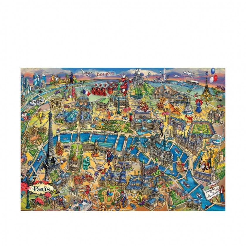 Puzzle Educa 500 Peas Mapa Paris