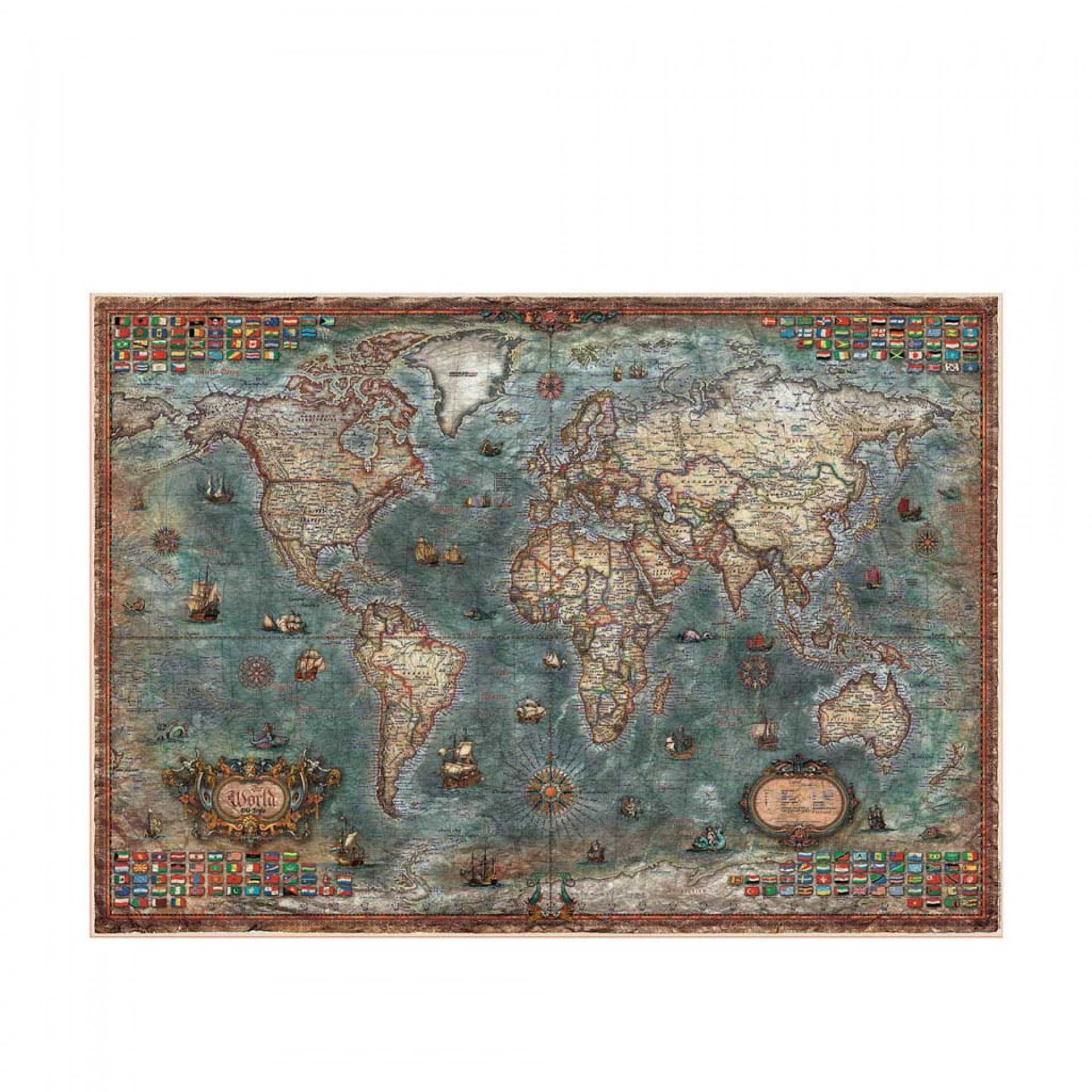 Puzzle Educa 8000 Peças Mapa Histórico Mundo