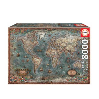 Puzzle Educa 8000 Pe�as Mapa Hist�rico Mundo