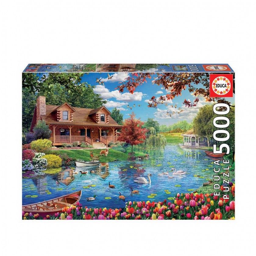 Puzzle Educa 5000 Peas Casinha Lago