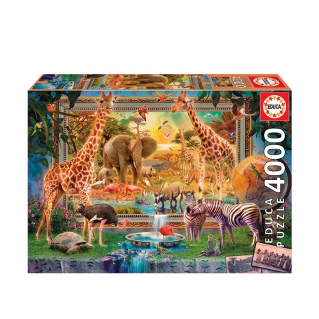 Puzzle Educa 4000 Peças Regressando Da Savana - Image product