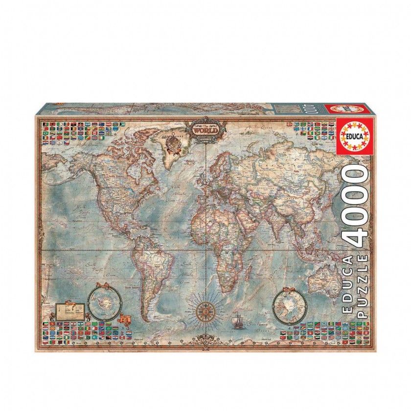 Puzzle Educa 4000 Peças Mapa Mundo Puzzle Educa 4000 Peças Mapa Mundo