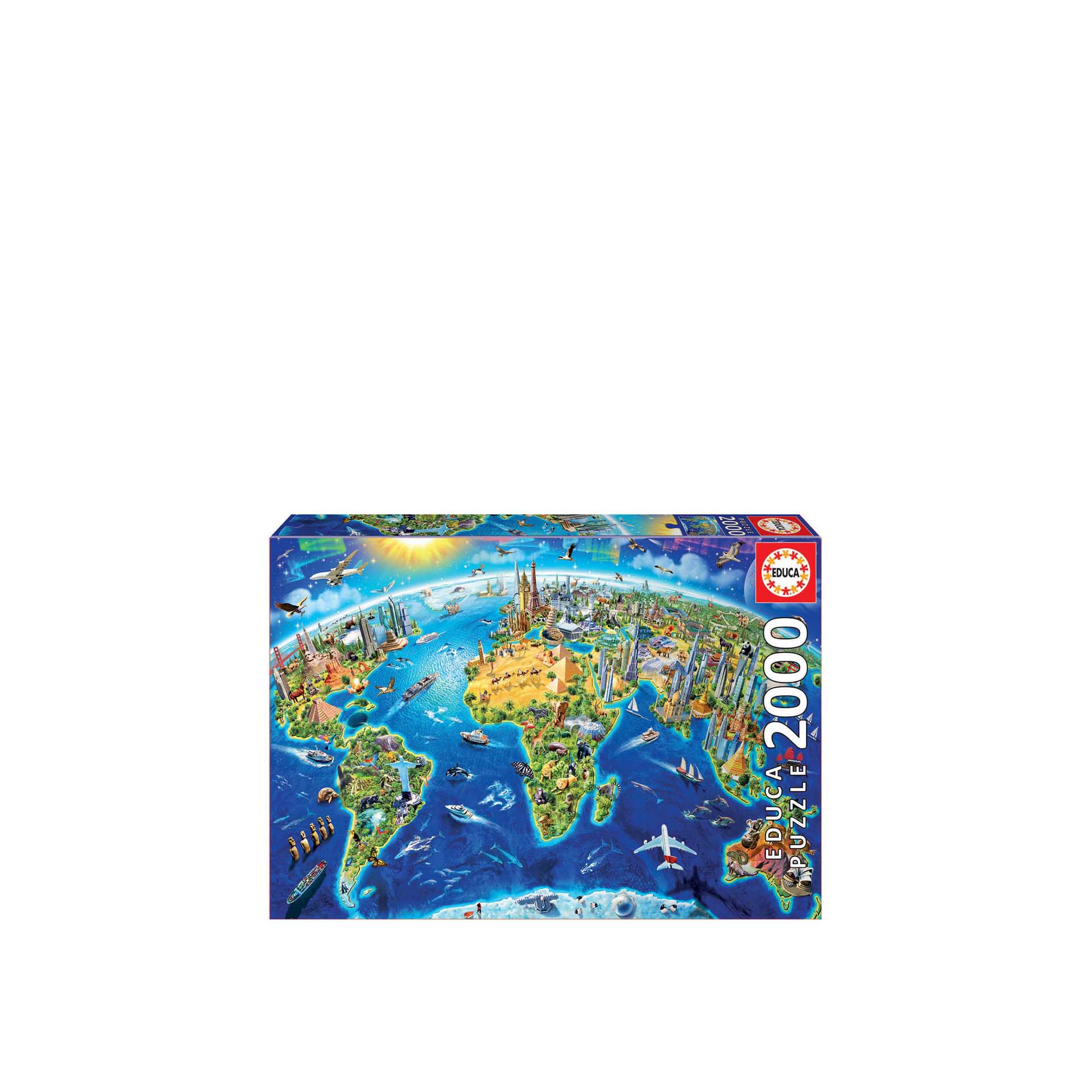 Puzzle Educa 2000 Peças Símbolos Do Mundo