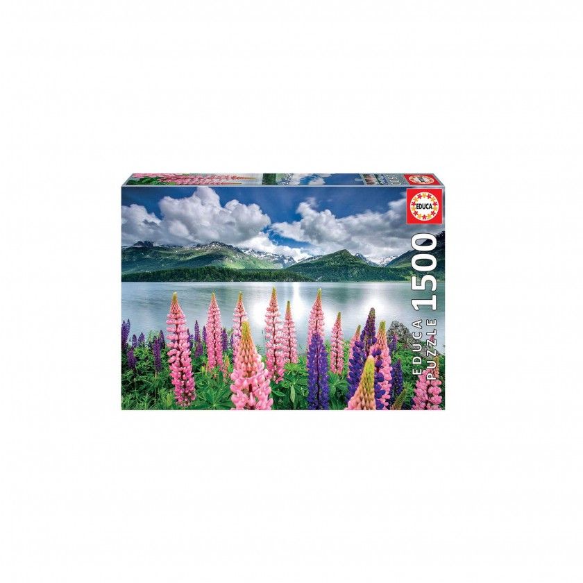 Puzzle Educa 1500 Peças Lago Sils Suíça Puzzle Educa 1500 Peças Lago Sils Suíça