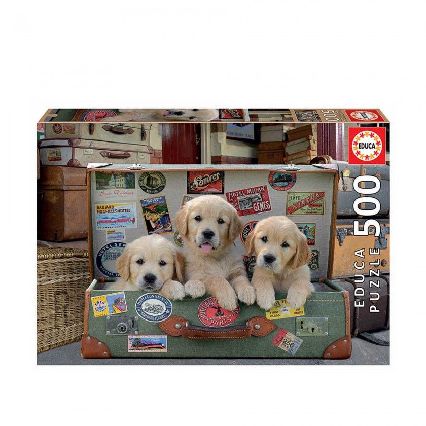 Puzzle Educa 500 Peas Cachorros Na Mala