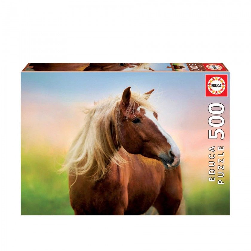 Puzzle Educa 500 Peas Cavalo No Amanhecer