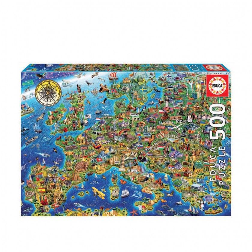 Puzzle Educa 500 Peas Mapa Europa