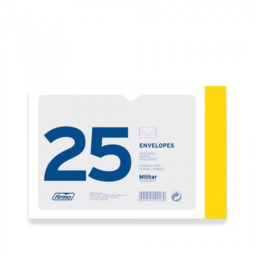 Envelope Militar Ouro 176X120mm Pack 25