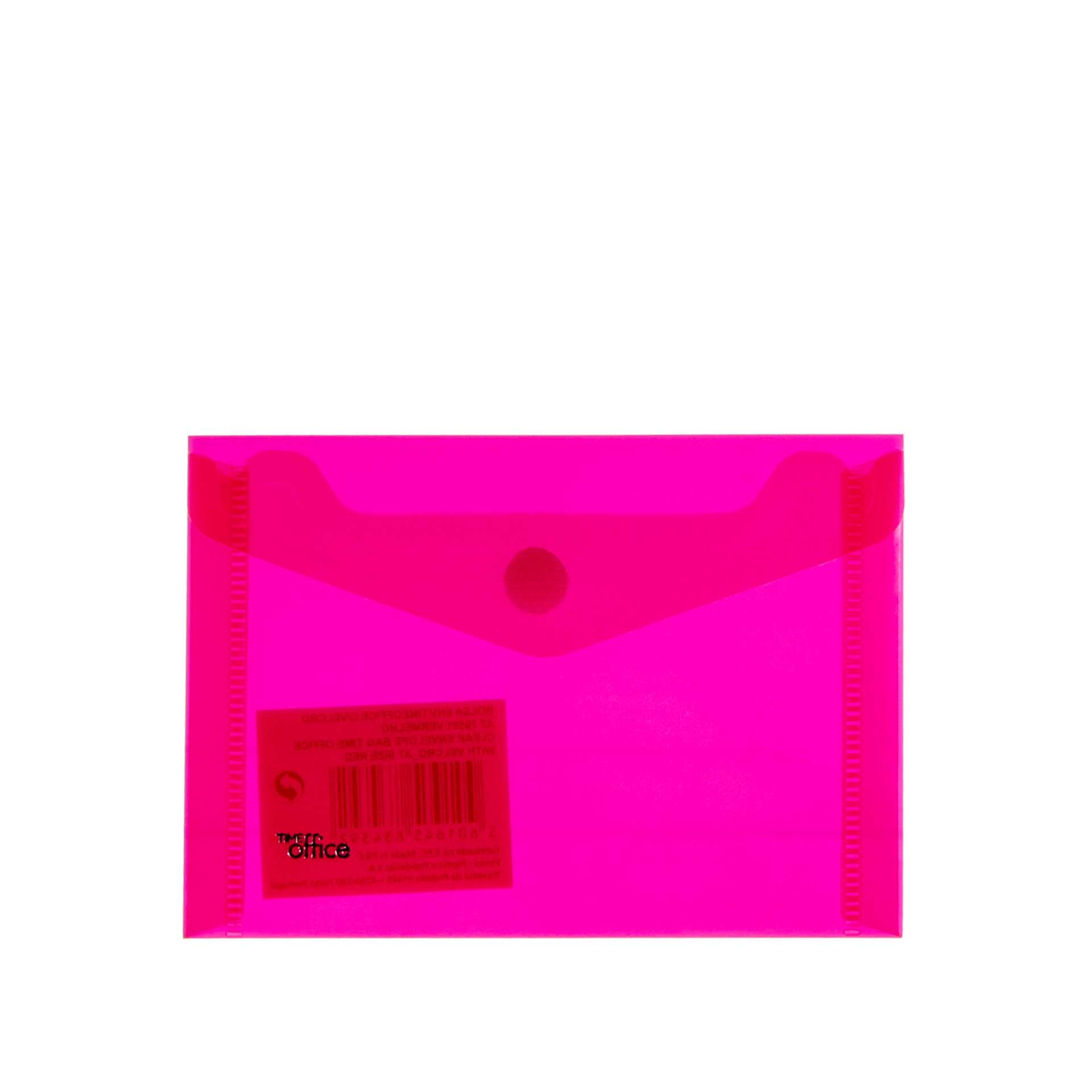 Bolsa Envelope Timeoffice com Velcro Vermelho A6
