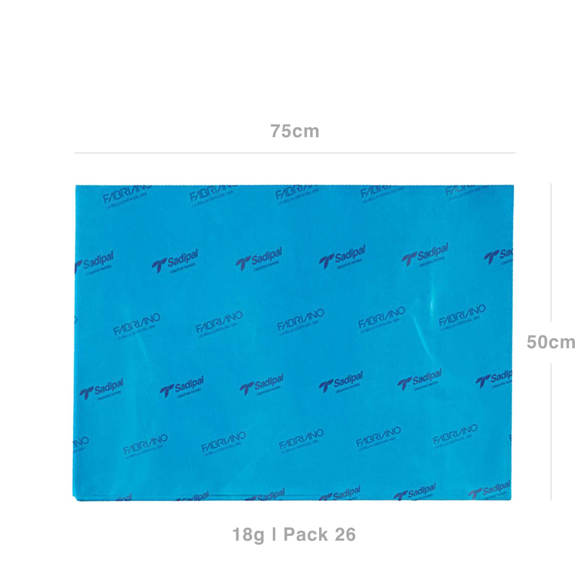 Papel Seda Sadipal 18gr 50X75cm Pack 26