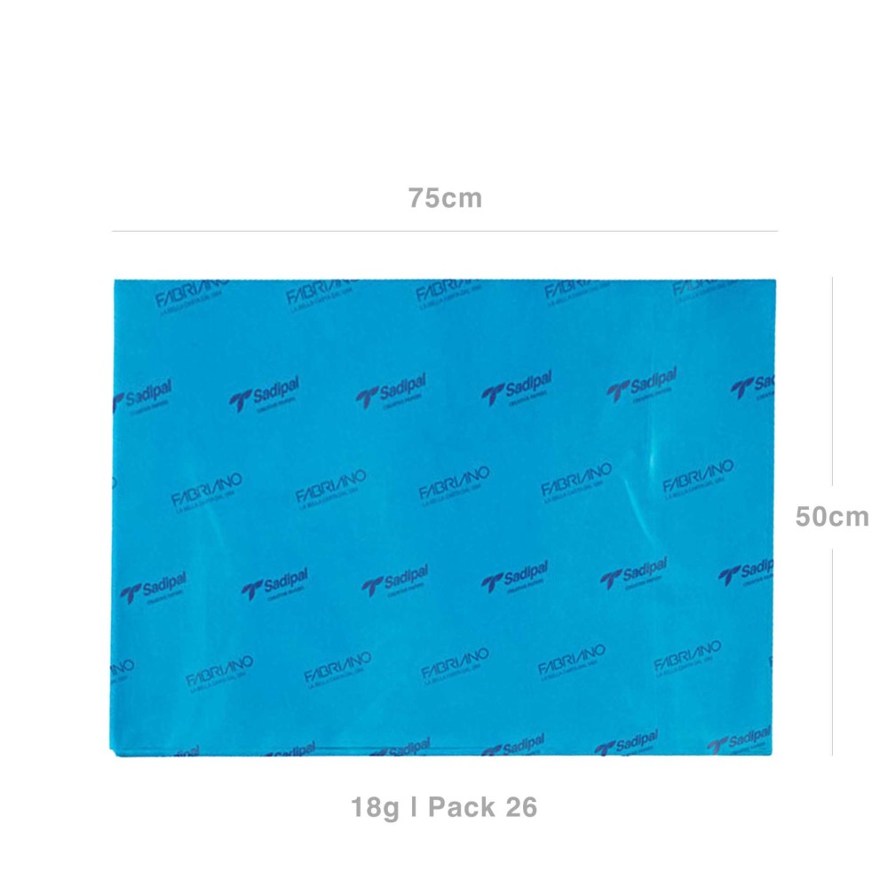 Papel Seda Sadipal 18gr 50X75cm Pack 26