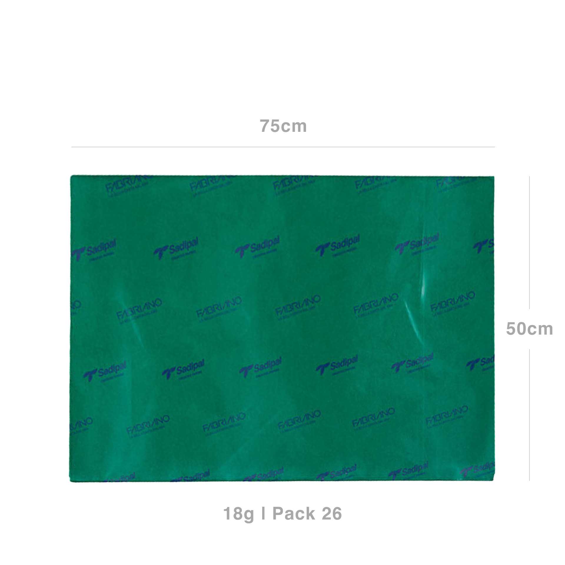 Papel Seda Sadipal 18gr 50X75cm Pack 26