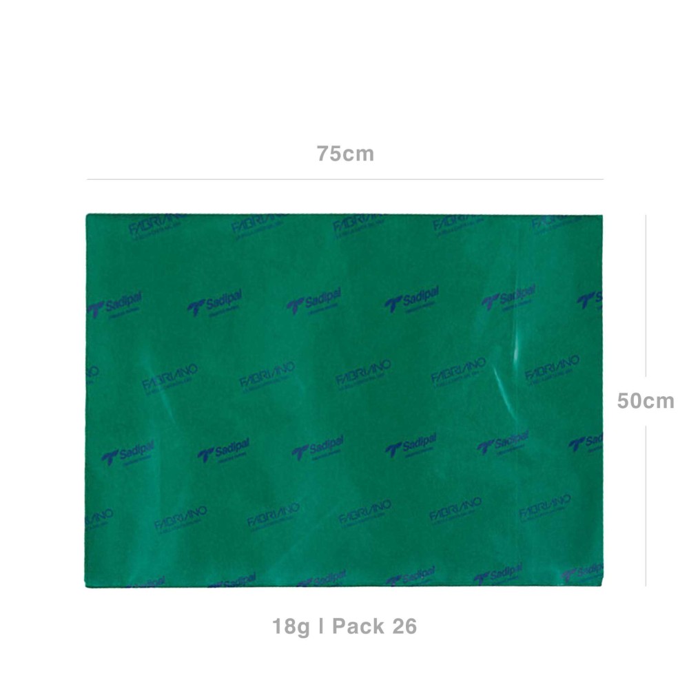 Papel Seda Sadipal 18gr 50X75cm Pack 26