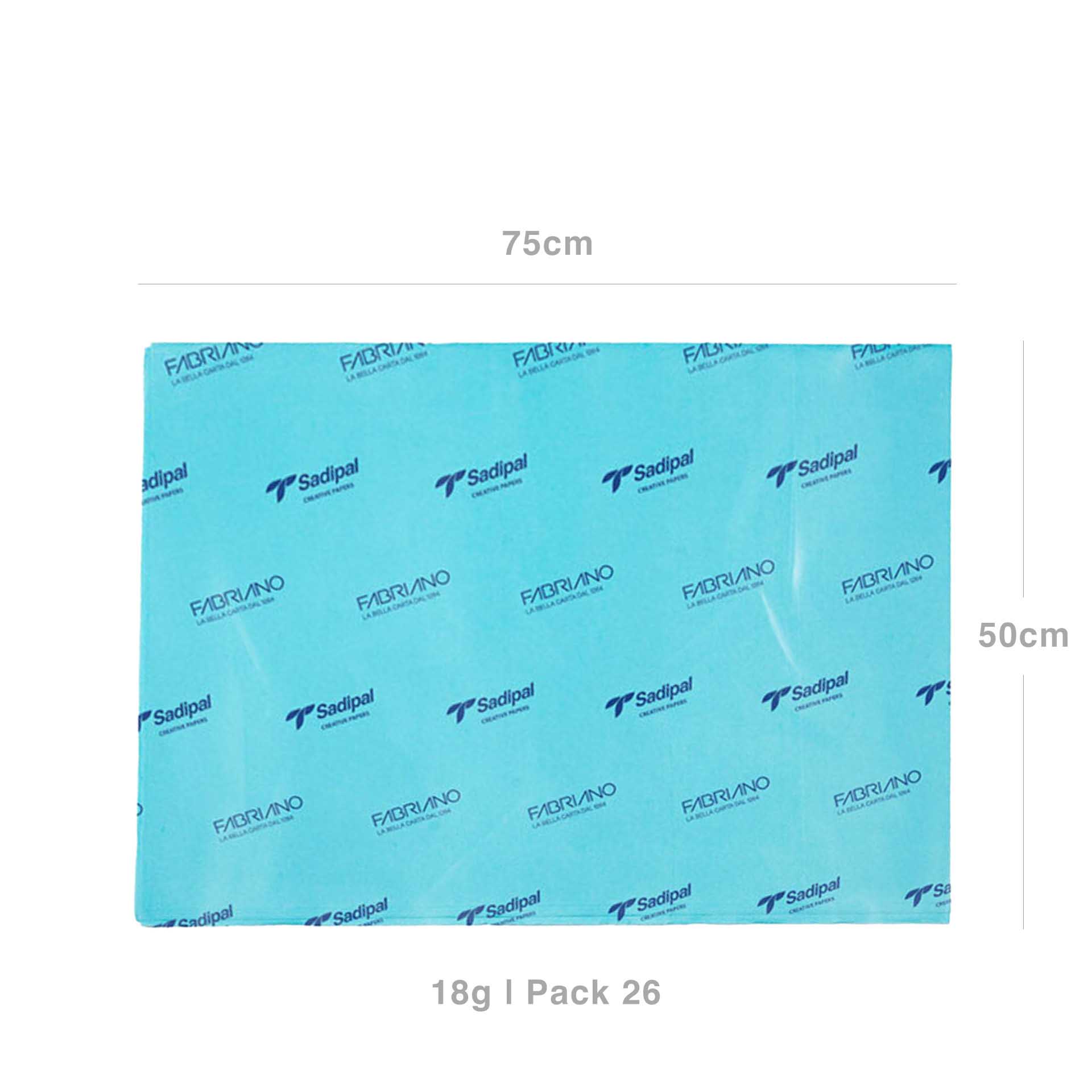 Papel Seda Sadipal 18gr 50X75cm Pack 26