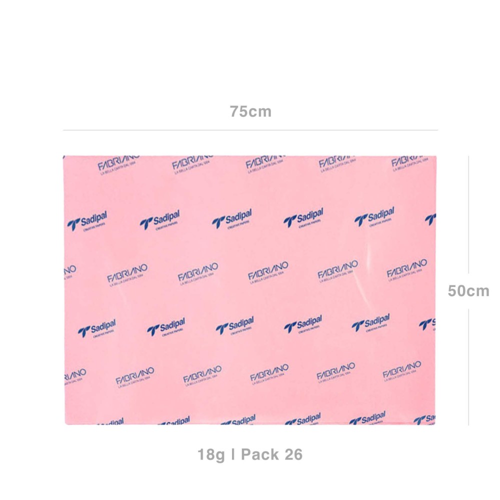 Papel Seda Sadipal 18gr 50X75cm Pack 26