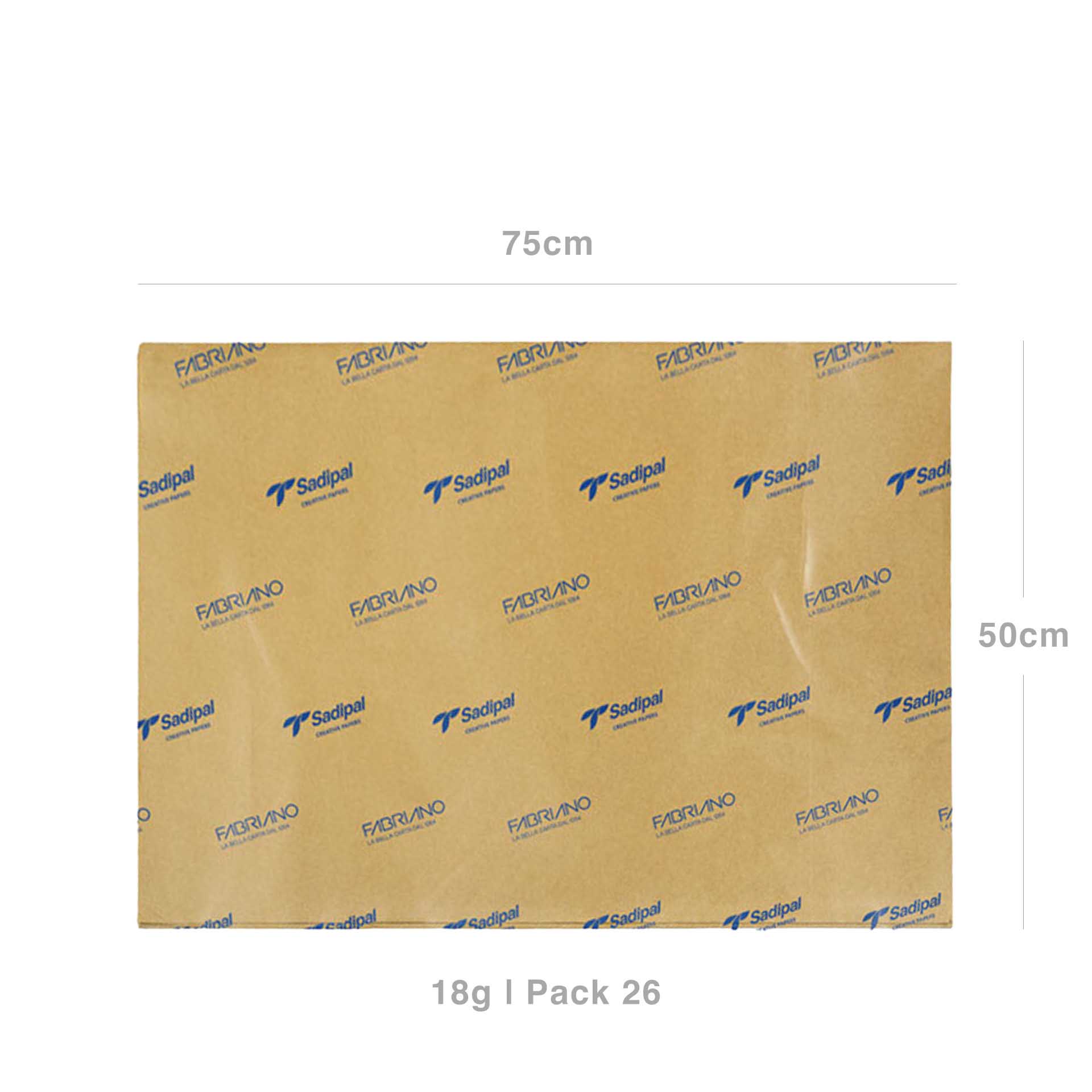Papel Seda Sadipal 18gr 50X75cm Pack 26