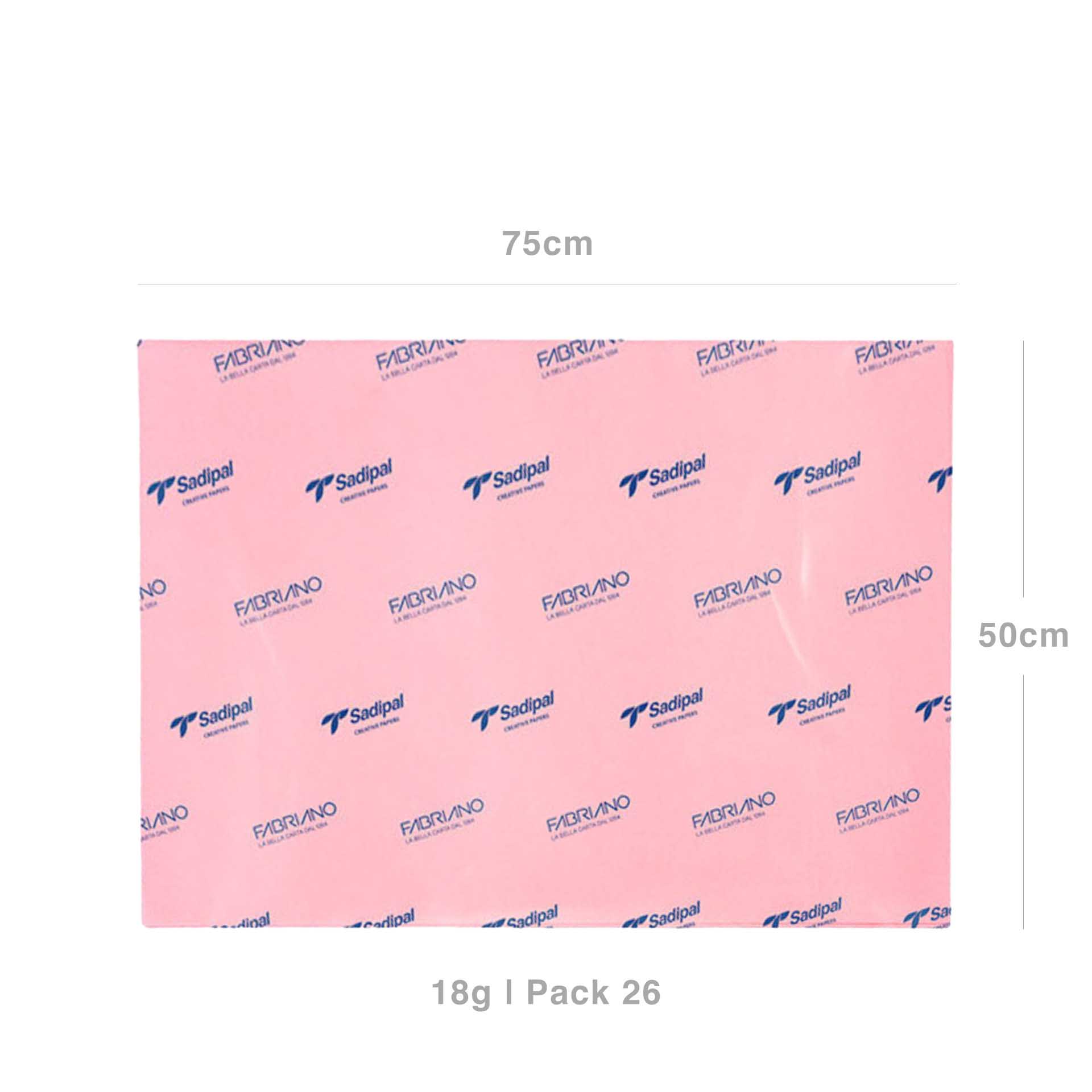 Papel Seda Sadipal 18gr 50X75cm Pack 26