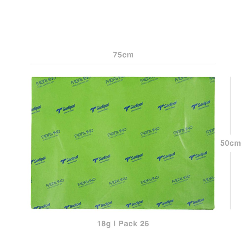 Papel Seda Sadipal 18gr 50X75cm Pack 26