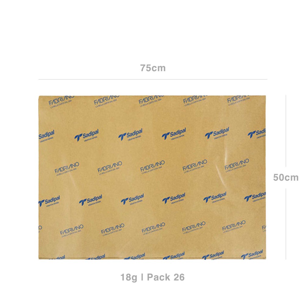 Papel Seda Sadipal 18gr 50X75cm Pack 26