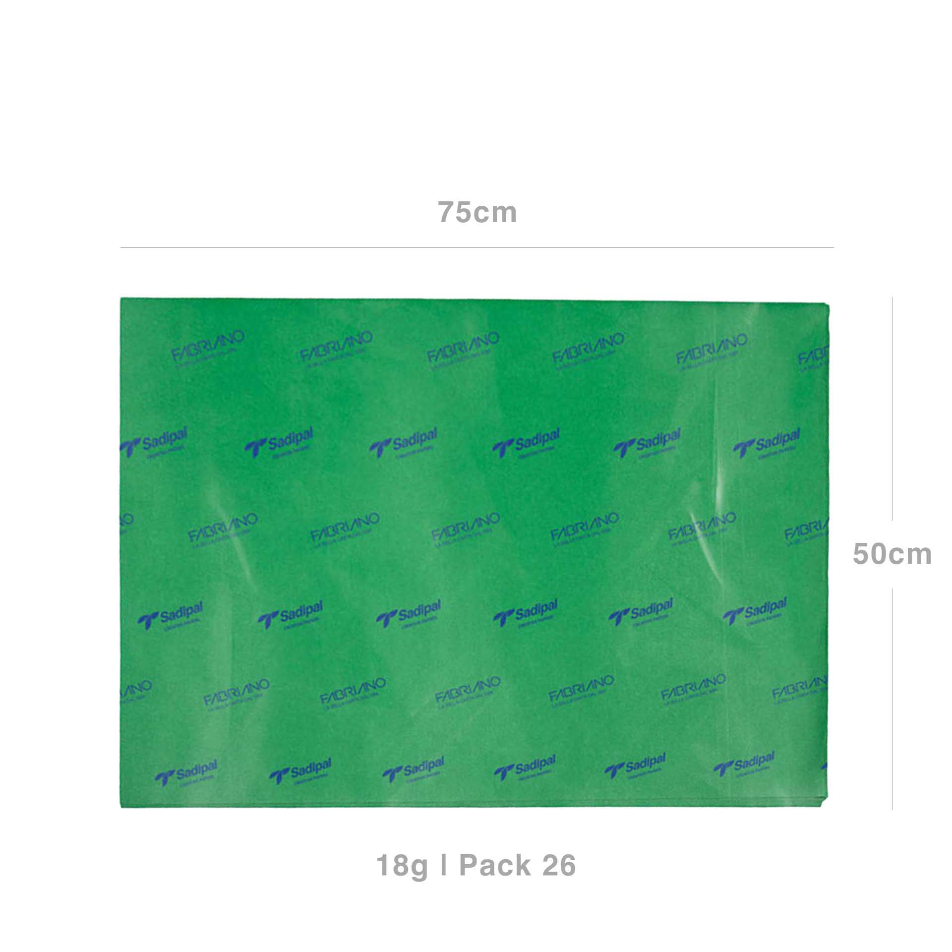Papel Seda Sadipal 18gr 50X75cm Pack 26
