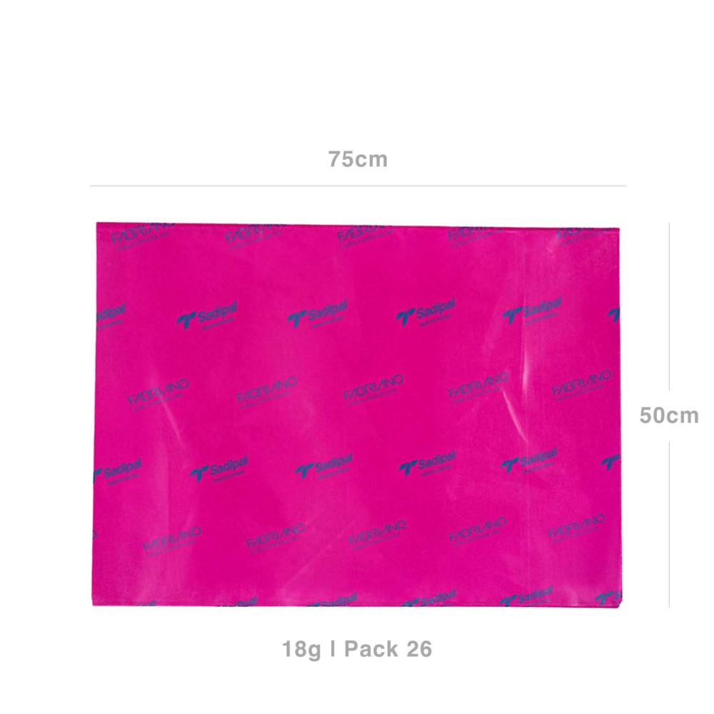 Papel Seda Sadipal 18gr 50X75cm Pack 26