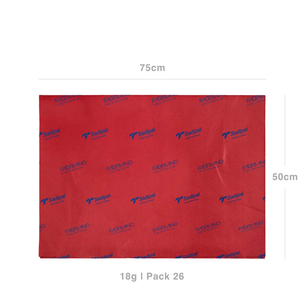Papel Seda Sadipal 18gr 50X75cm Pack 26