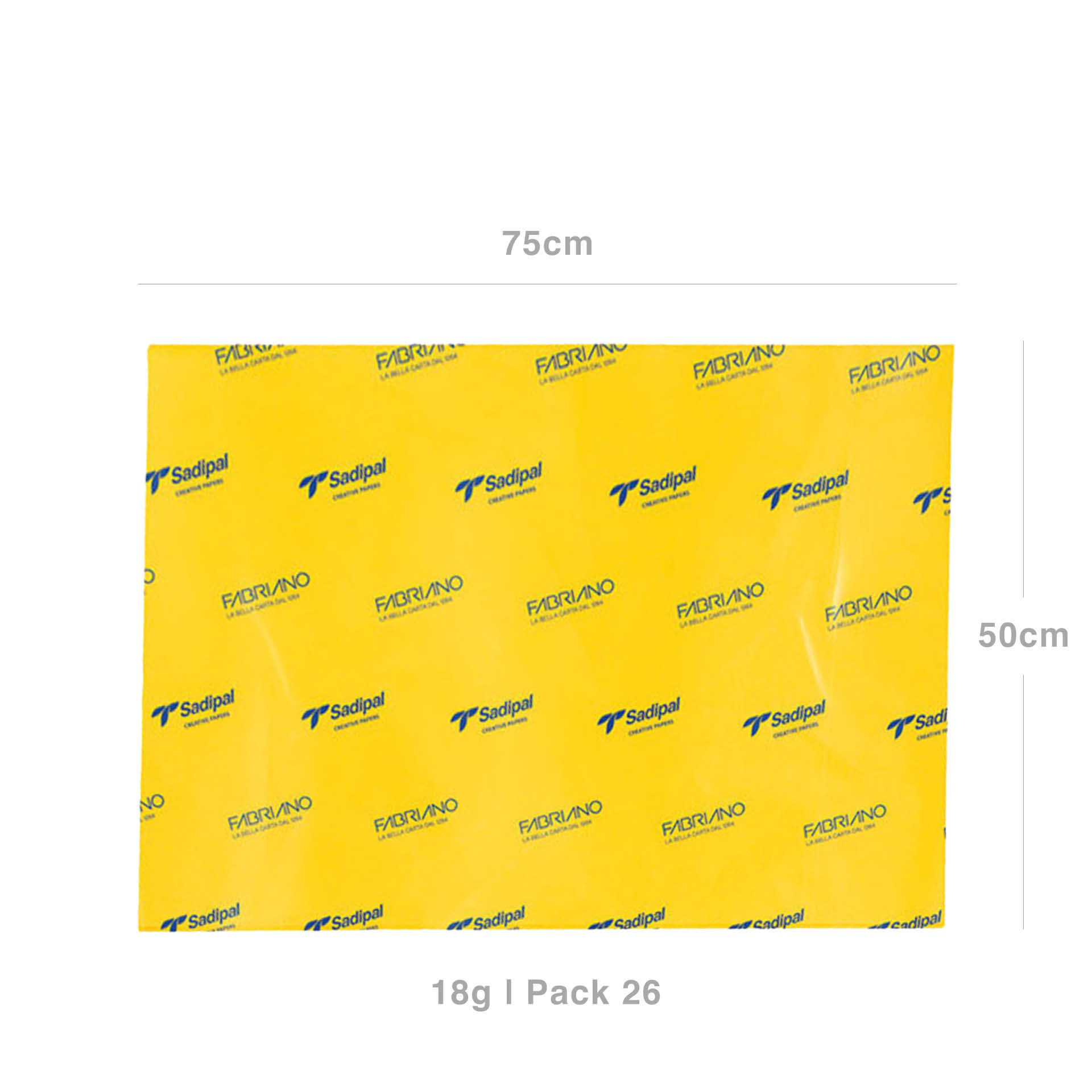 Papel Seda Sadipal 18gr 50X75cm Pack 26