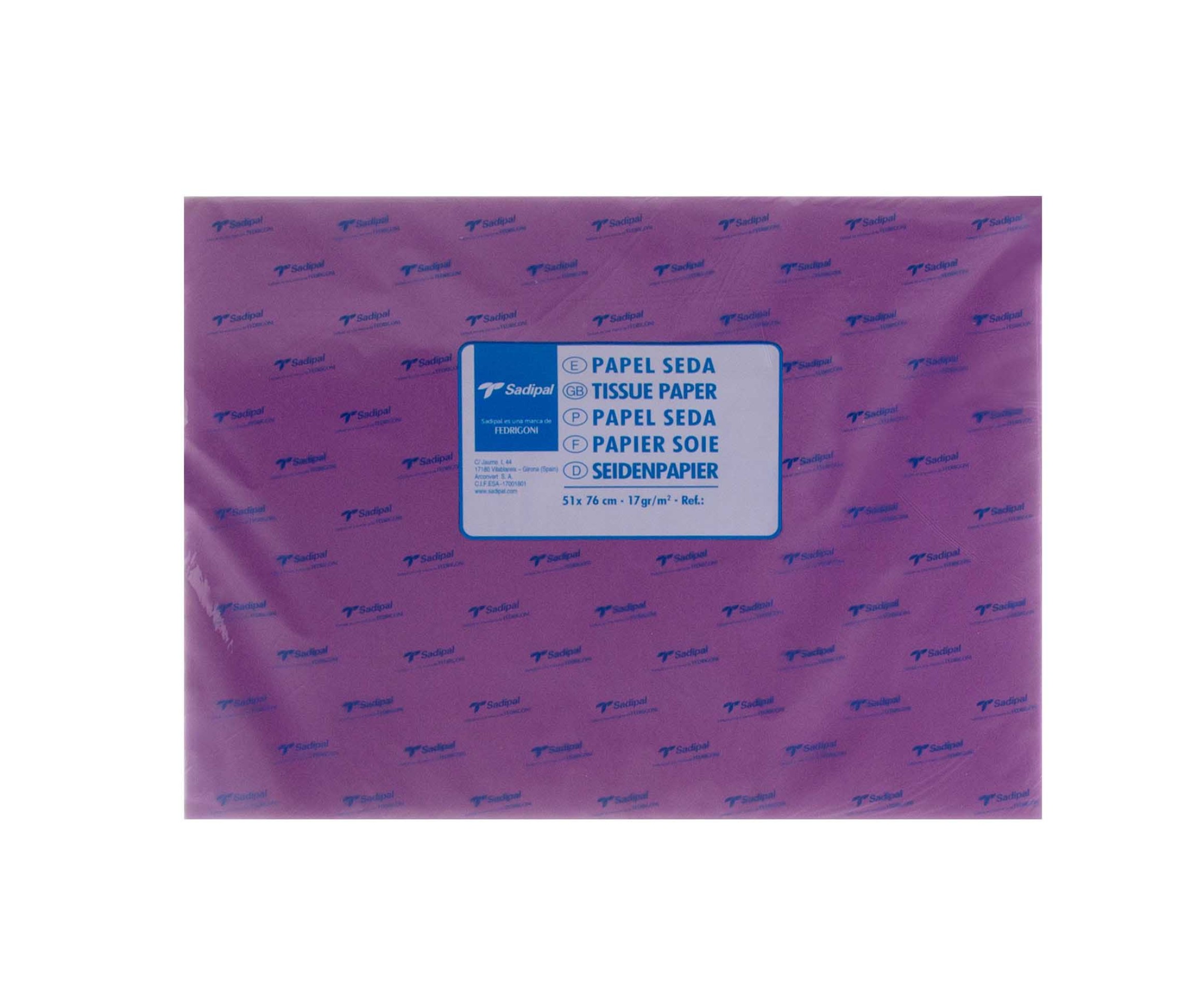 Papel Seda Sadipal Roxo 51X76cm Pack 25