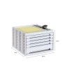 Bloco 5 Gavetas Classificadores Secret�ria Cinza 37X30.5X21.5cm