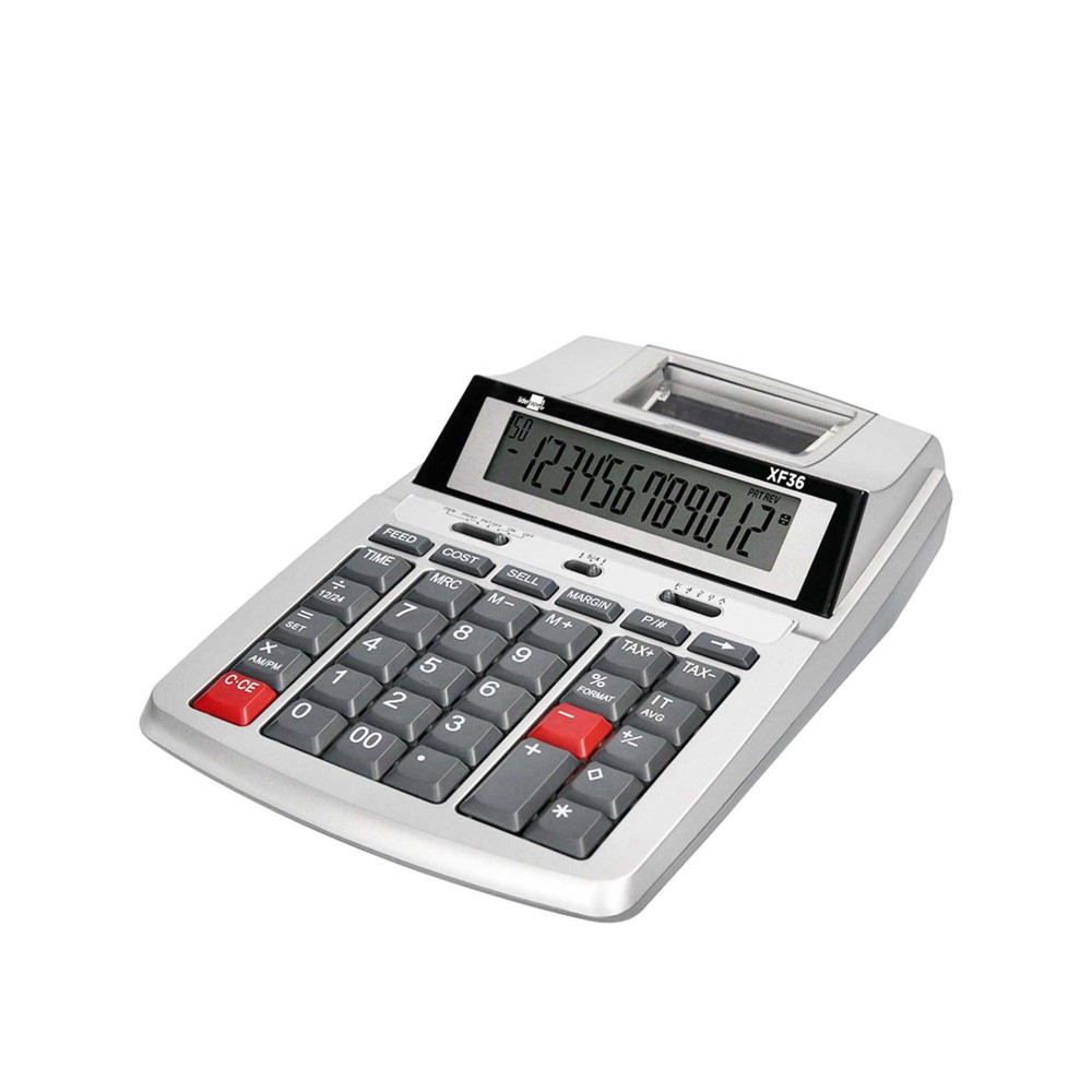 Calculadora Secretária XF36 com Impressora 12 Dígitos