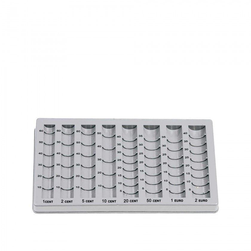 Tabuleiro Classificador Moedas Plstico Q-Connect Cinzento 15.5X28.3cm