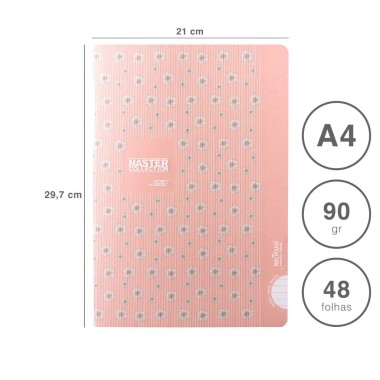 Caderno Agrafado Firmo Pautado A4 48F 90gr