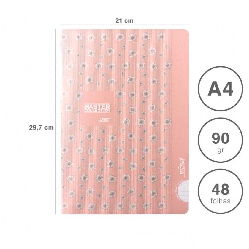 Caderno Agrafado Firmo Pautado A4 48F 90gr