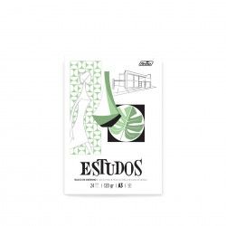 Bloco Desenho Estudos A2 24 Folhas 120gr