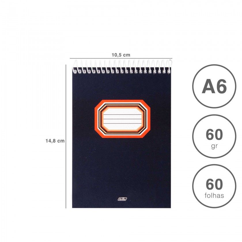 Bloco Apontamentos Espiral Pautado 60 Folhas