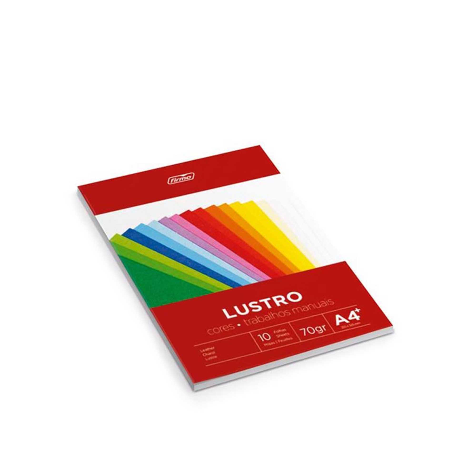 Bloco Papel Lustro A4 10F 70gr