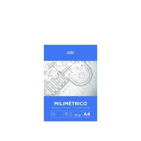 Bloco Papel Milimetrico A4 10F 90gr - Image product
