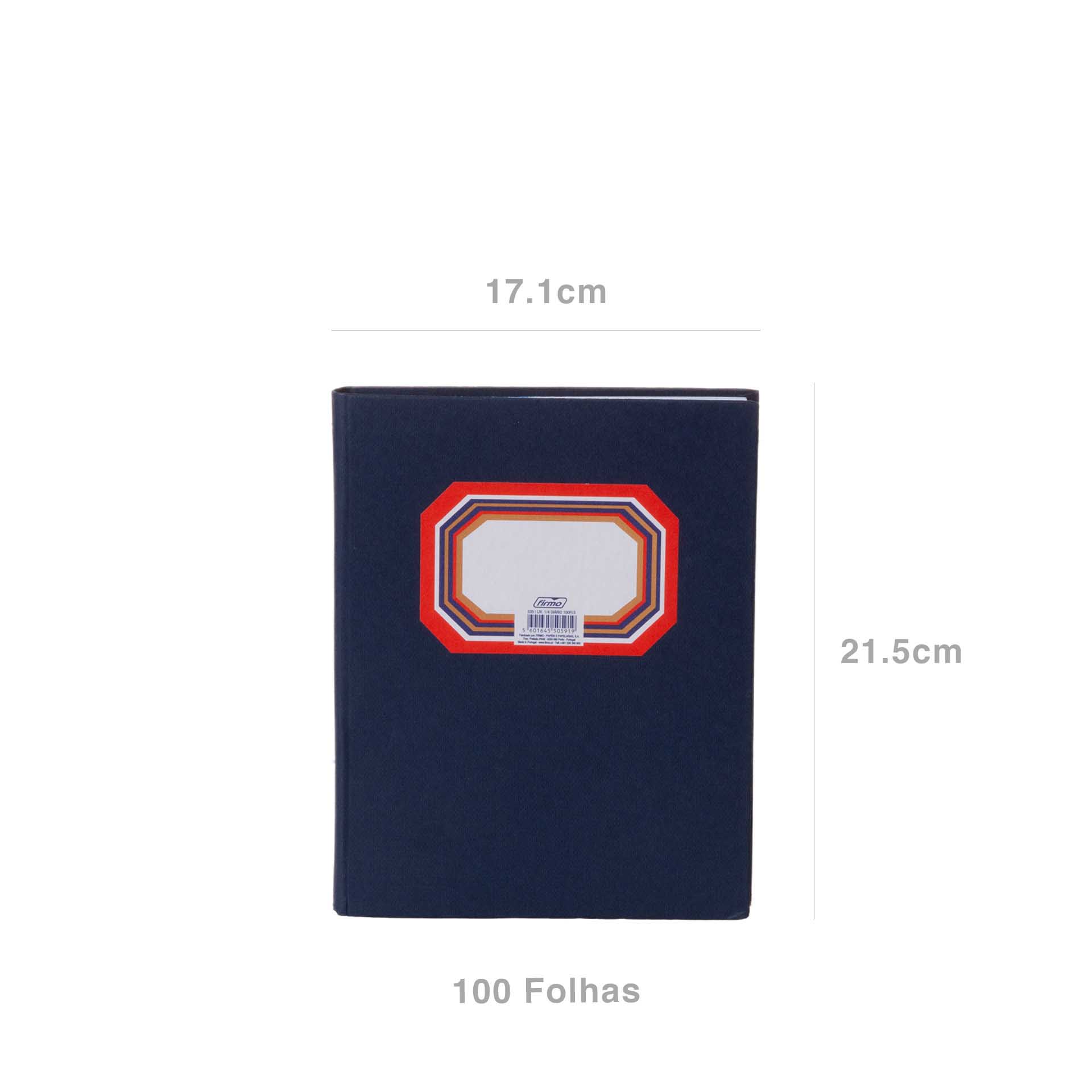 Livro 1/4 Diário 100 Folhas 171x215mm