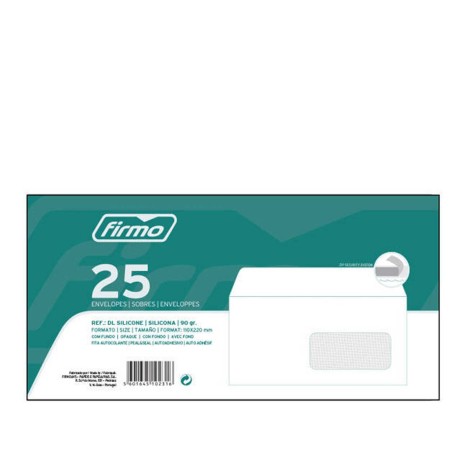 Envelope DL Fecho Silicone com Janela 22X11cm Pack 25 - Image product