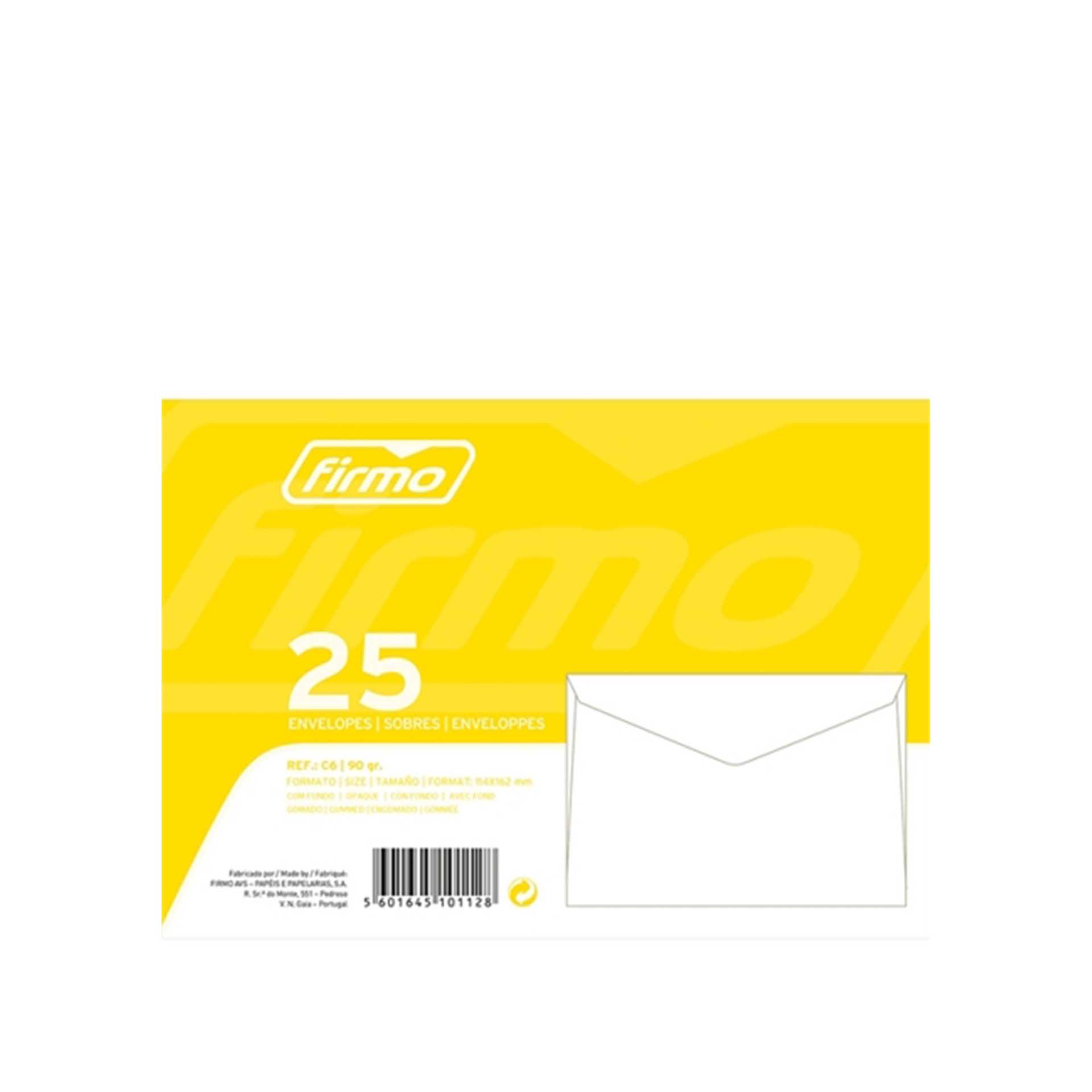 Envelope C6 Fecho Látex 16.2X11.4cm Pack 25