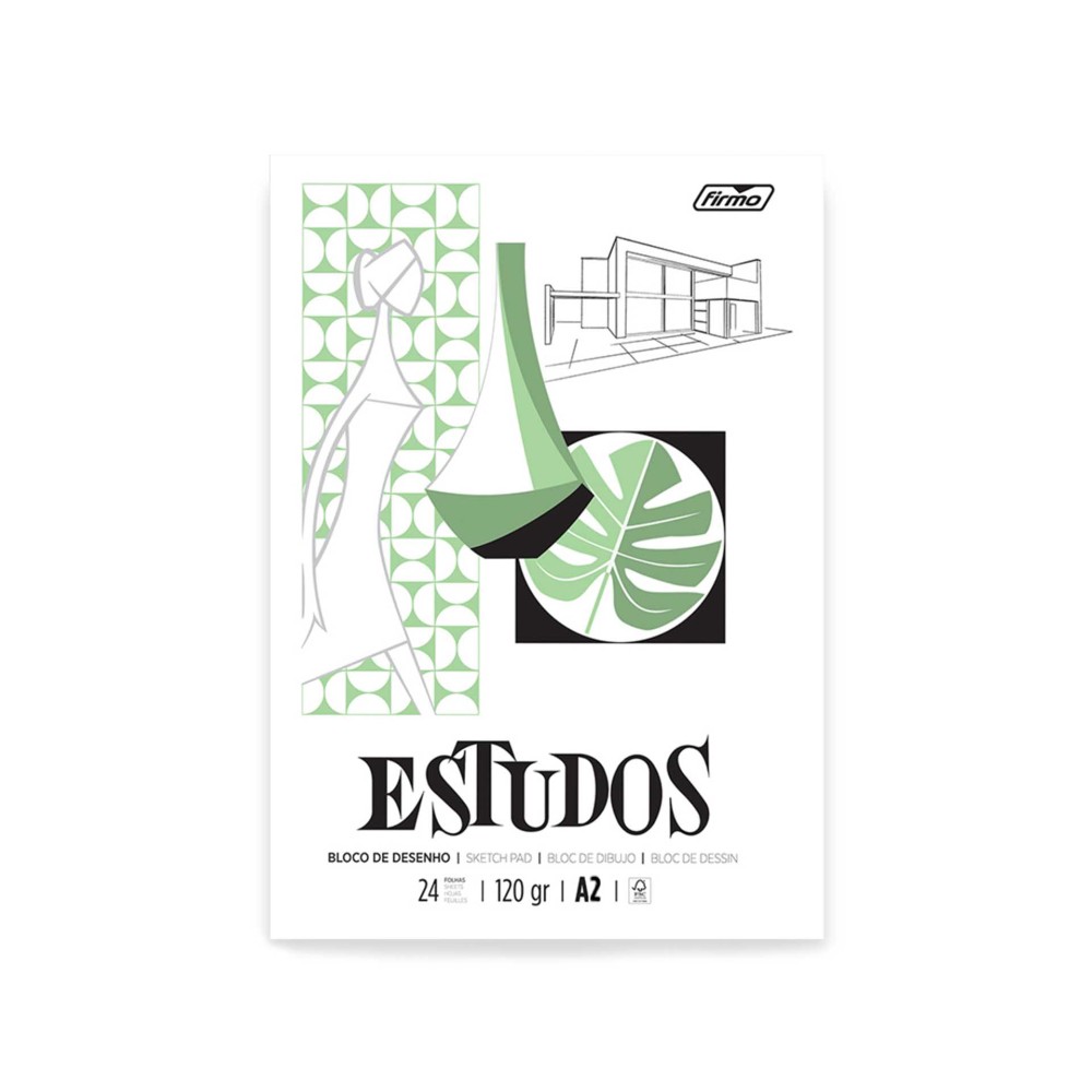 Bloco Desenho Estudos A2 24 Folhas 120gr