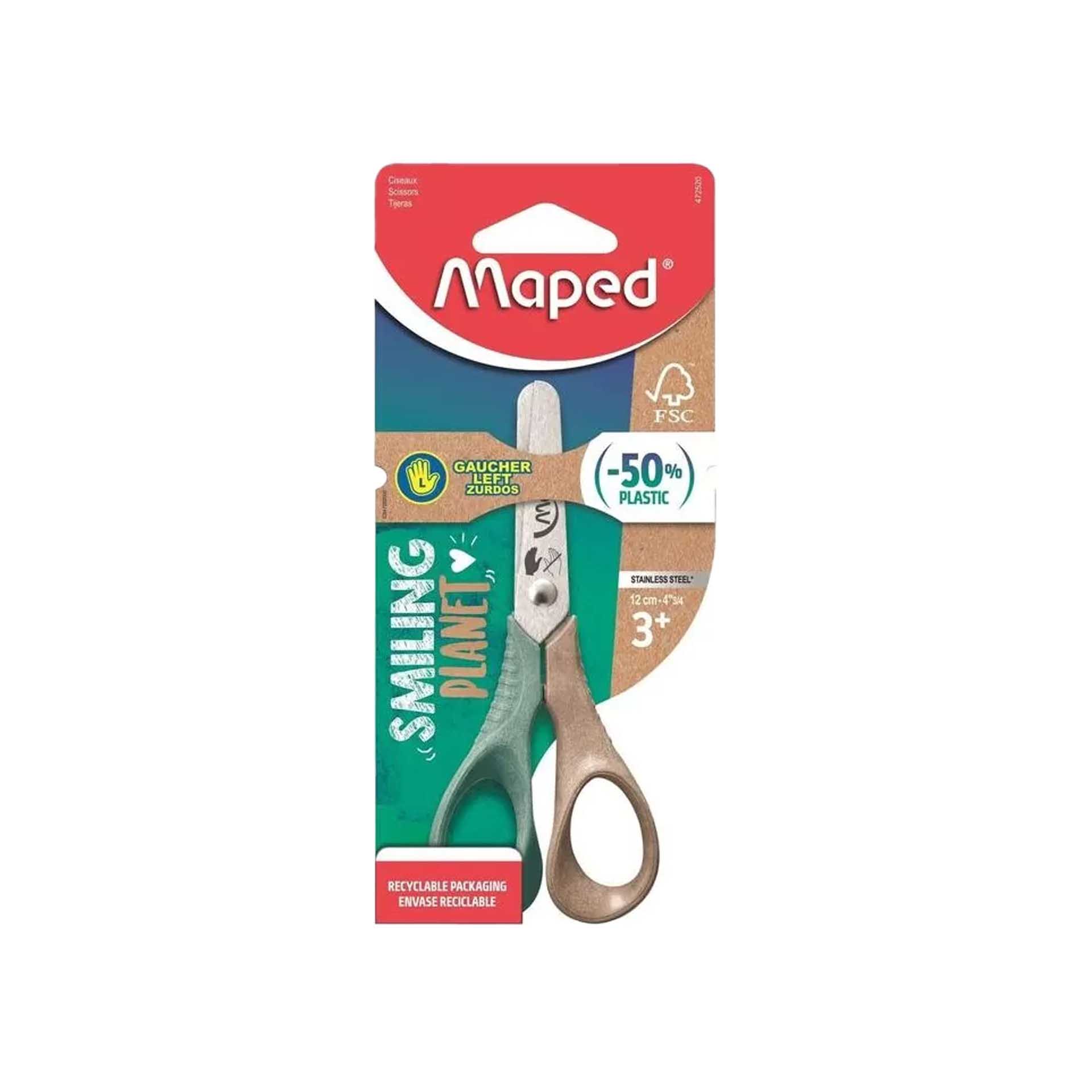 Tesoura Wood Maped Esquerdino 12cm