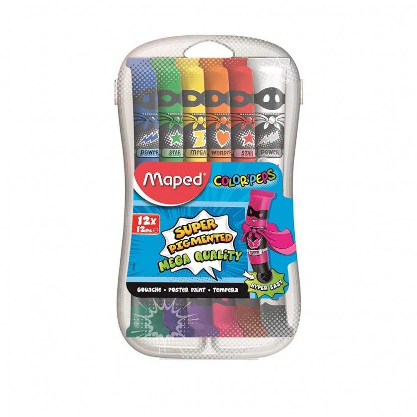 Guache Maped 12 Cores Caixa Plstica
